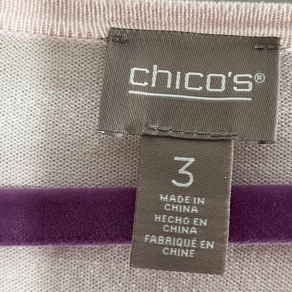 Chicos Sweater Women XL Pink Pullover Feminine Ballerina Neutral Boho Western - Picture 2 of 14